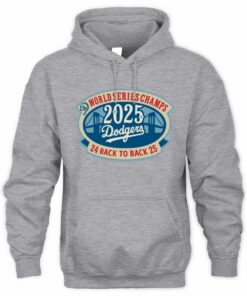 Dodgers Retro Baseball 2025 Back To Back World Series Champ Hoodie