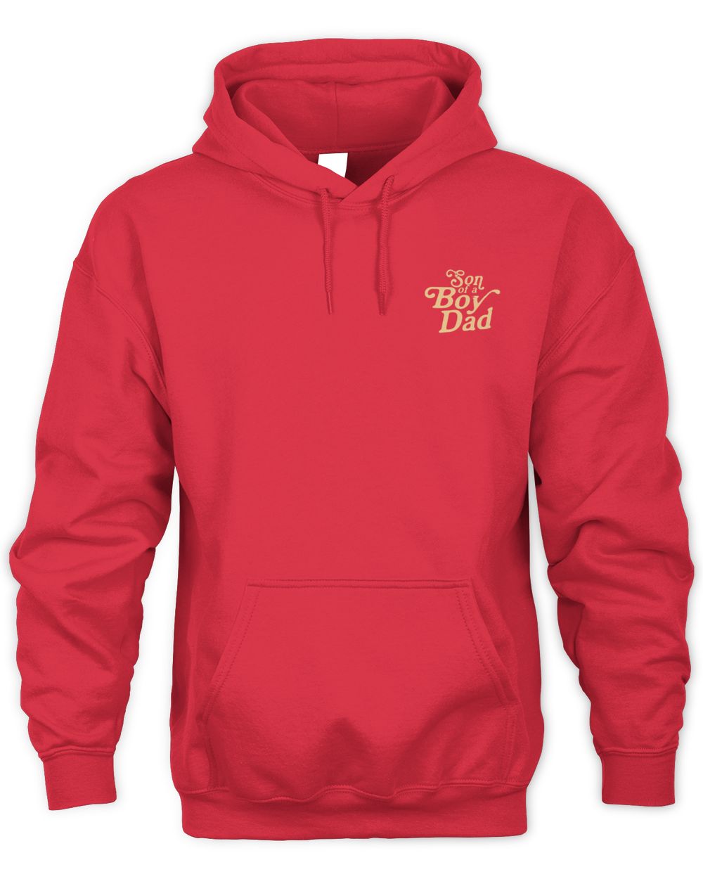 Son Of A Boy Dad Puff Crewneck Red Hoodie