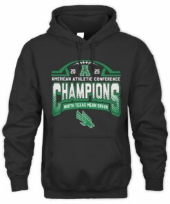 North Texas Mean Green 2025 Football AAC Champions Conference Hoodie