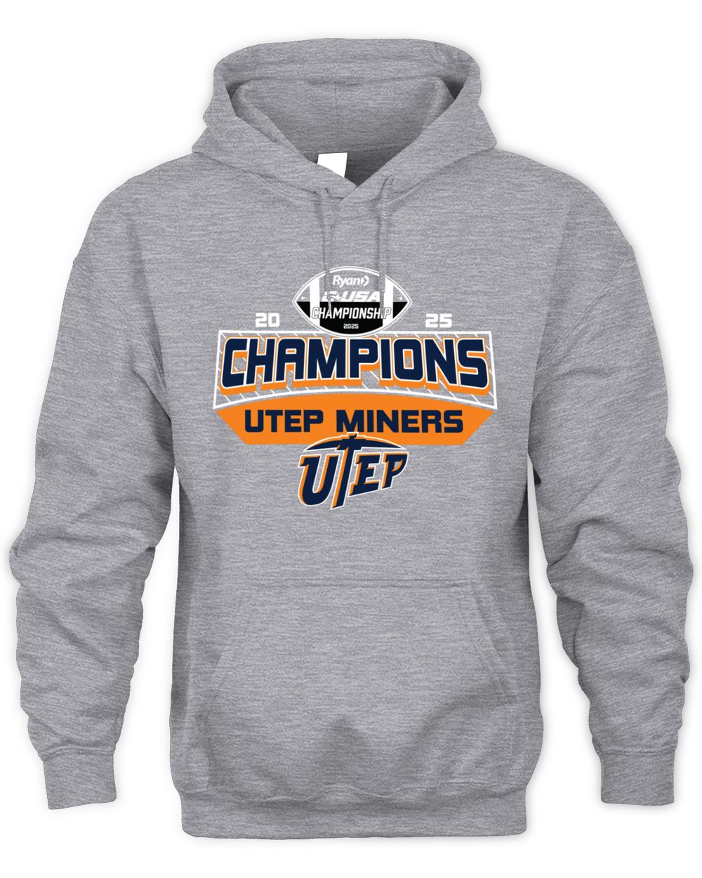 UTEP Miners Champions 2025 C-USA College Football Hoodie