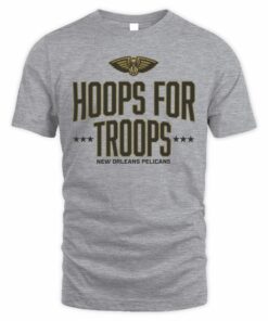 New Orleans Pelicans Hoops For Troops Logo T-Shirt