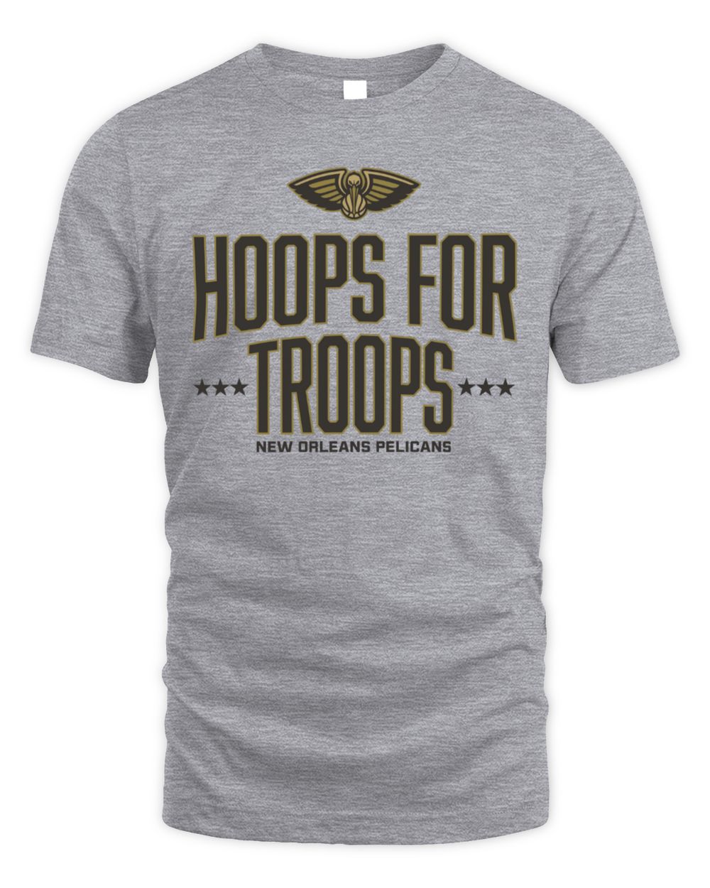 New Orleans Pelicans Hoops For Troops Logo T-Shirt