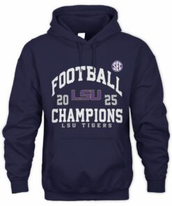 LSU Tigers 2025 SEC Champions Football Graphic Hoodie
