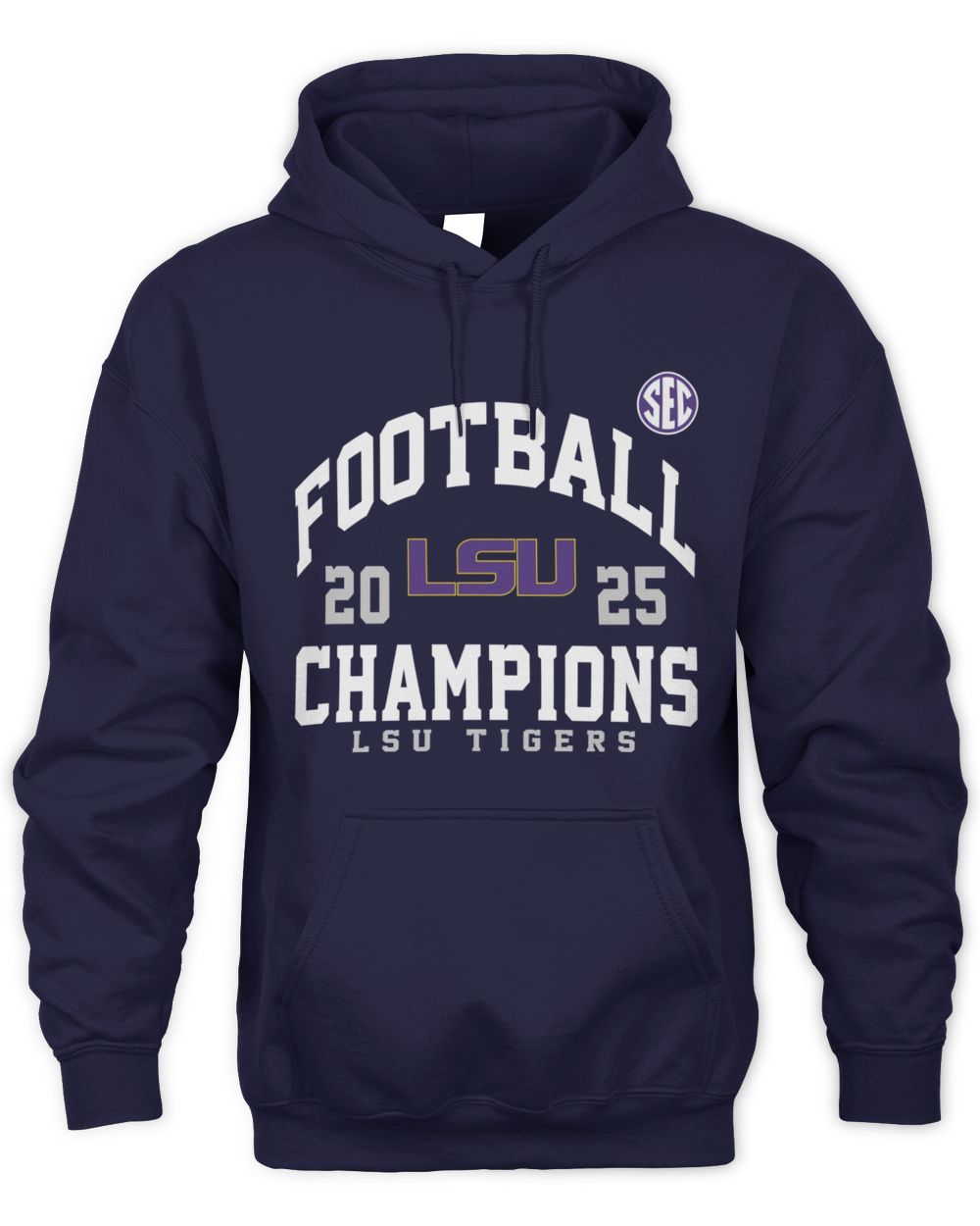 LSU Tigers 2025 SEC Champions Football Graphic Hoodie