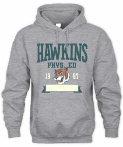 Stranger Things Personalized Raglan Hawkins Phys Ed Hoodie