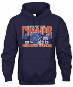 Boise State Broncos 2025 Football Helmet Mountain West Champs Hoodie