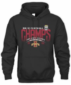 Iowa State Cyclones Big 12 Champs 2025 Official Championship Football Hoodie