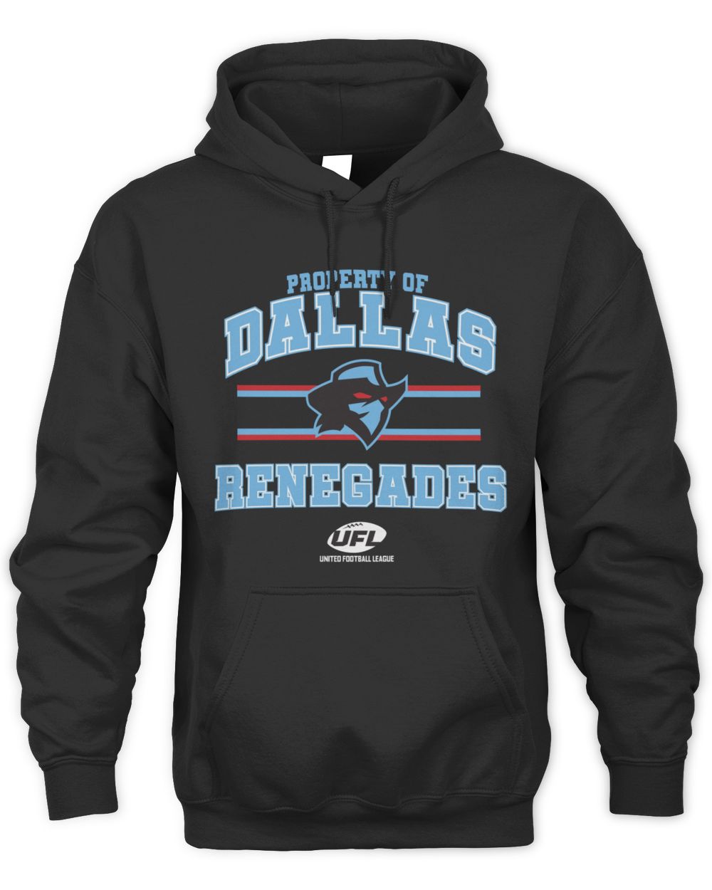 UFL Shop Property Of Dallas Renegades Black Sweatshirt Hoodie