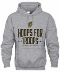 Hoops For Troops Portland Trail Blazers Team Spirit Basketball Hoodie