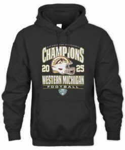 Champions 2025 Western Michigan Broncos Helmet Mid-American Conference Hoodie