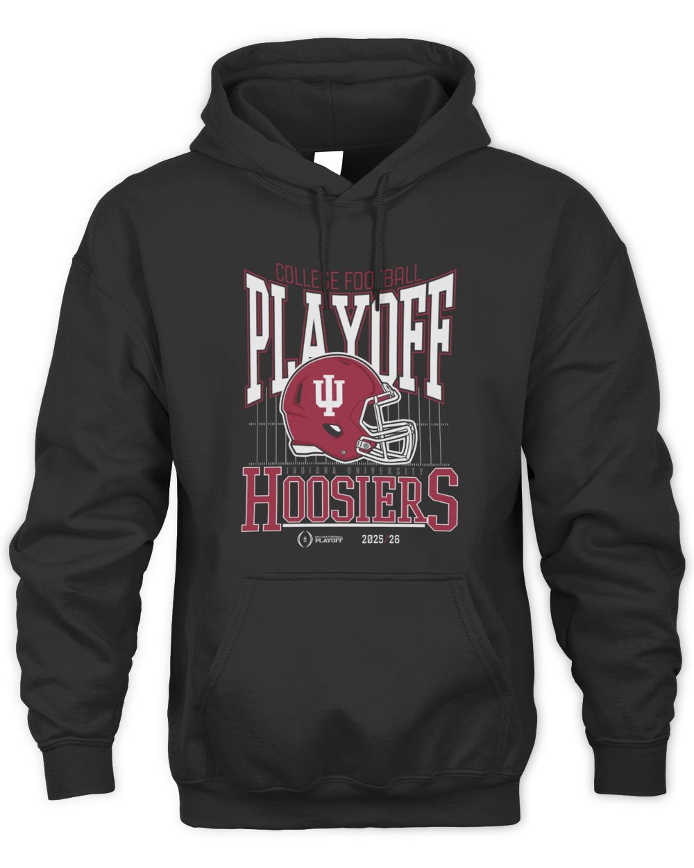 College Football Playoff 2025-26 Indiana Hoosiers Playoff Bound Black Official Hoodie