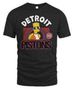 The Simpsons Bart Detroit Pistons Basketball NBA T-Shirt
