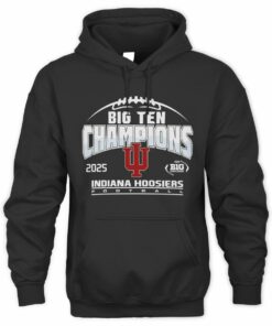 Indiana Hoosiers Big Ten Champions 2025 Football Official Hoodie