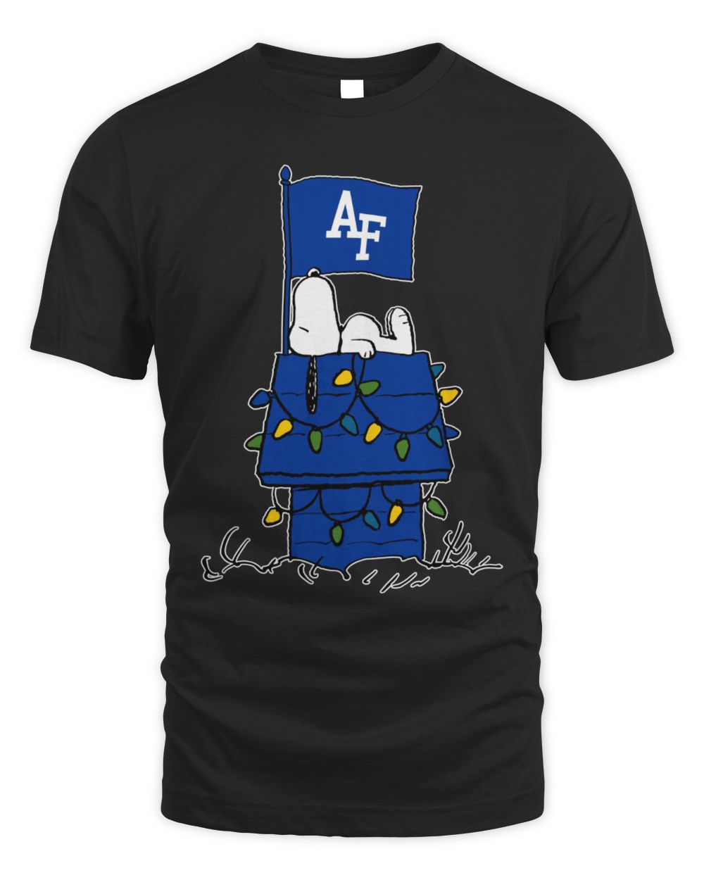 Air Force Falcons Snoopy House Holiday Lights T-Shirt