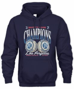 Los Angeles Baseball Capital Of The World Champs Rings Hoodie