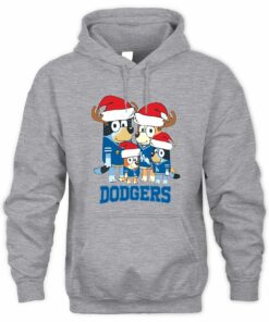 Los Angeles Dodgers Family Christmas Santa Hat Cute Baseball Hoodie