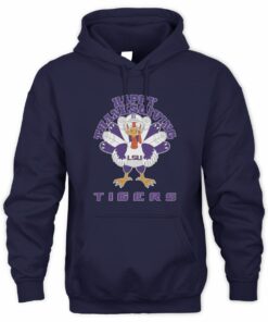 LSU Tigers Turkey Helmet Happy Thanksgiving Hoodie