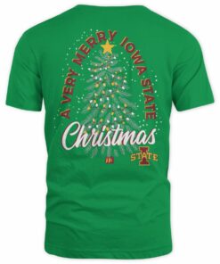 Iowa State Cyclones Merry Christmas Tree Very Merry Iowa State Christmas Logo T-Shirt