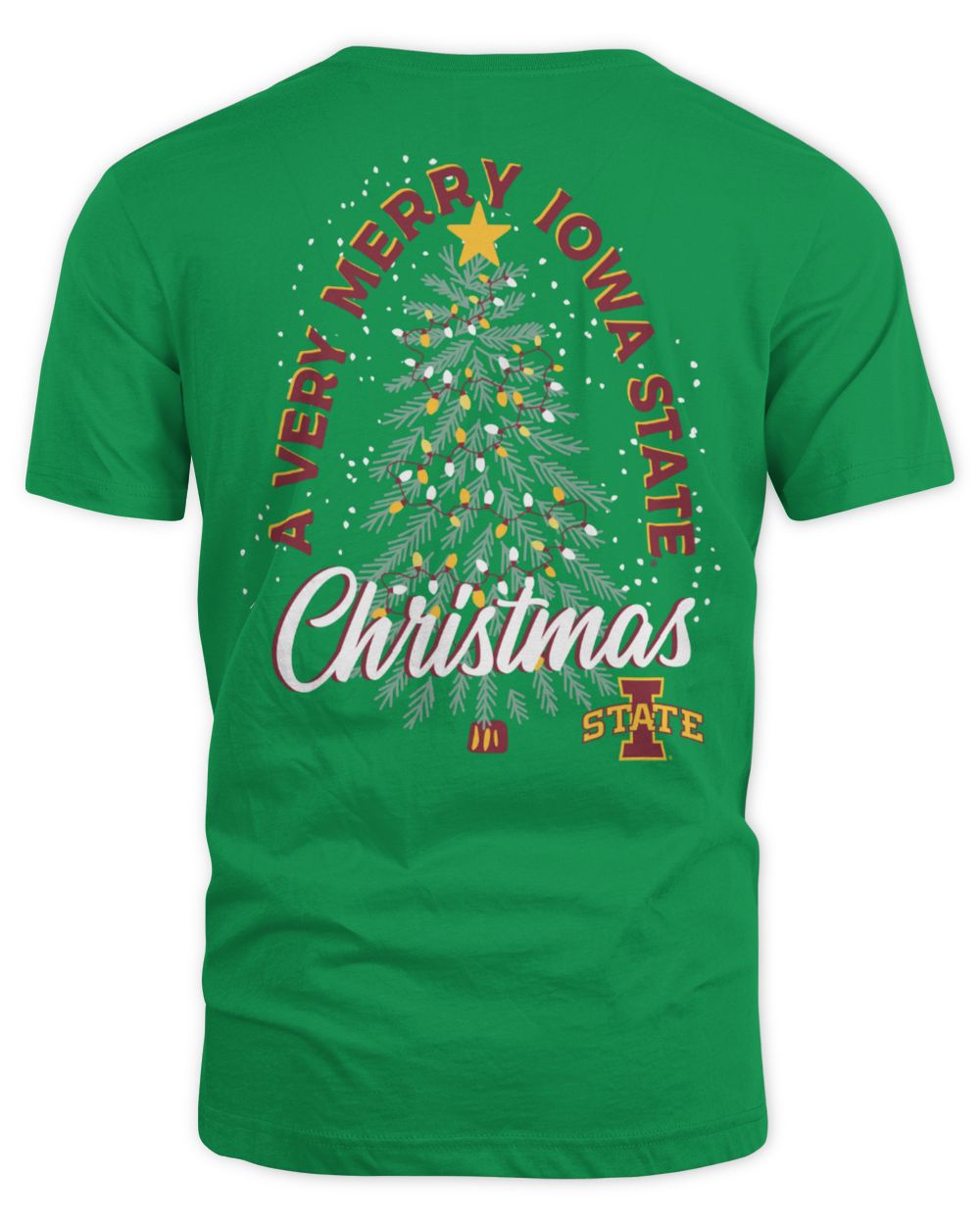 Iowa State Cyclones Merry Christmas Tree Very Merry Iowa State Christmas Logo T-Shirt