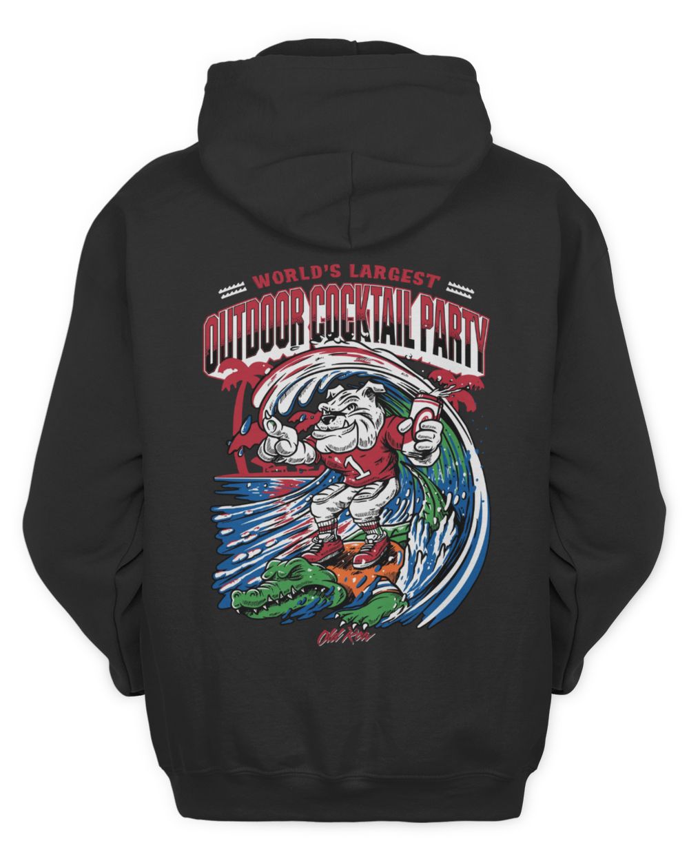 Outdoor Cocktail Party GA Florida Georgia Rivalry Mascot Hoodie