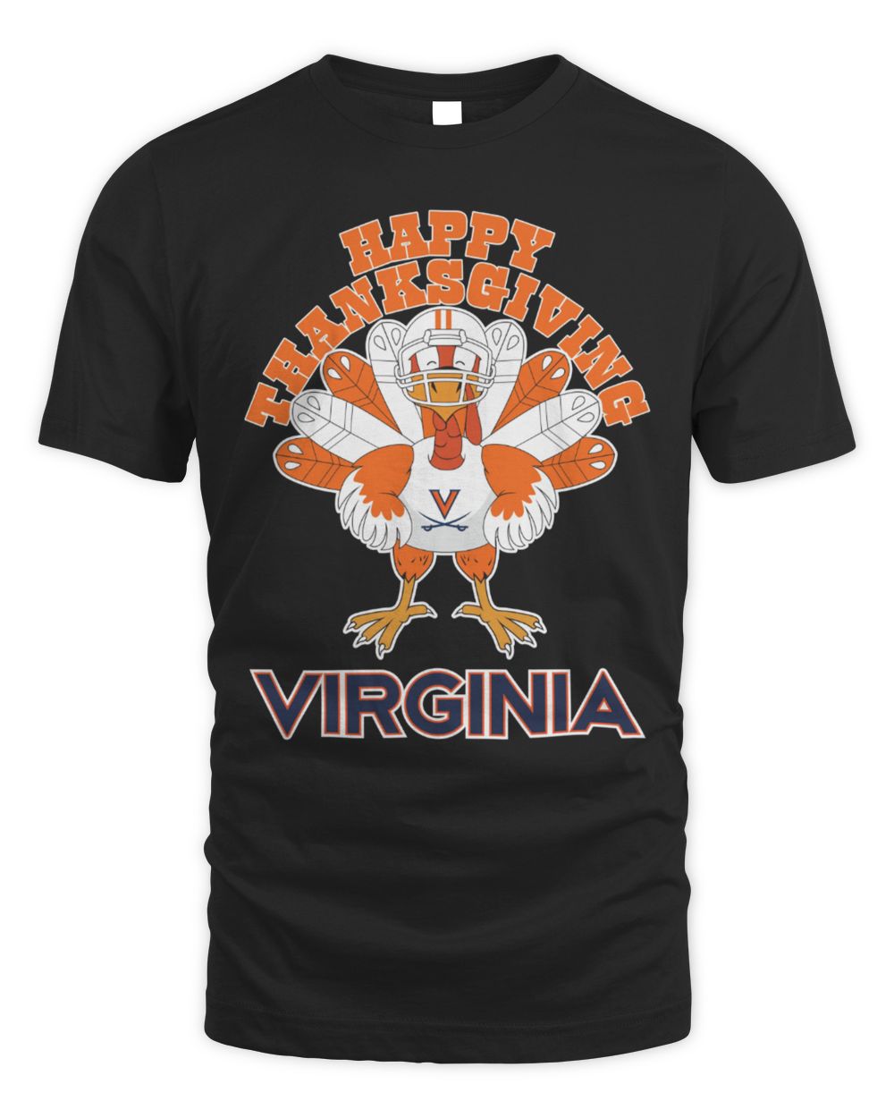 Virginia Cavaliers Happy Thanksgiving Turkey T-Shirt