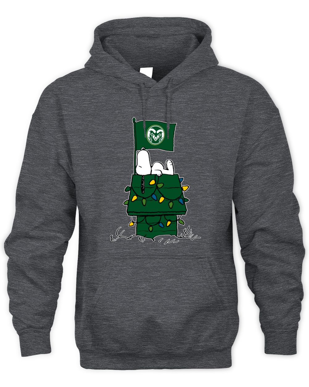 Colorado State Rams Snoopy House Christmas Lights Hoodie