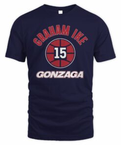 Graham Ike Gonzaga Bulldogs Name Number 15 Ball T-Shirt