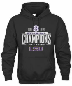 SEC Football Champions 2025 LSU Tigers Logo Hoodie