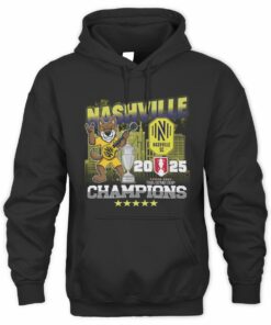 Nashville SC Open Cup 2025 Champions Soccer Trophy Team Hoodie