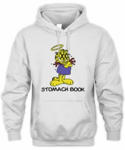 Stomach Book Merch Lasagna White Hoodie