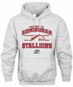 UFL Shop Property of Birmingham Stallions Official White Hoodie