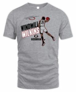 Georgia Basketball Windmill Jake Wilkins T-Shirt