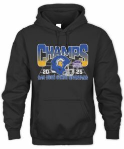 San José State Spartans 2025 Football Helmet Mountain West Champs Hoodie