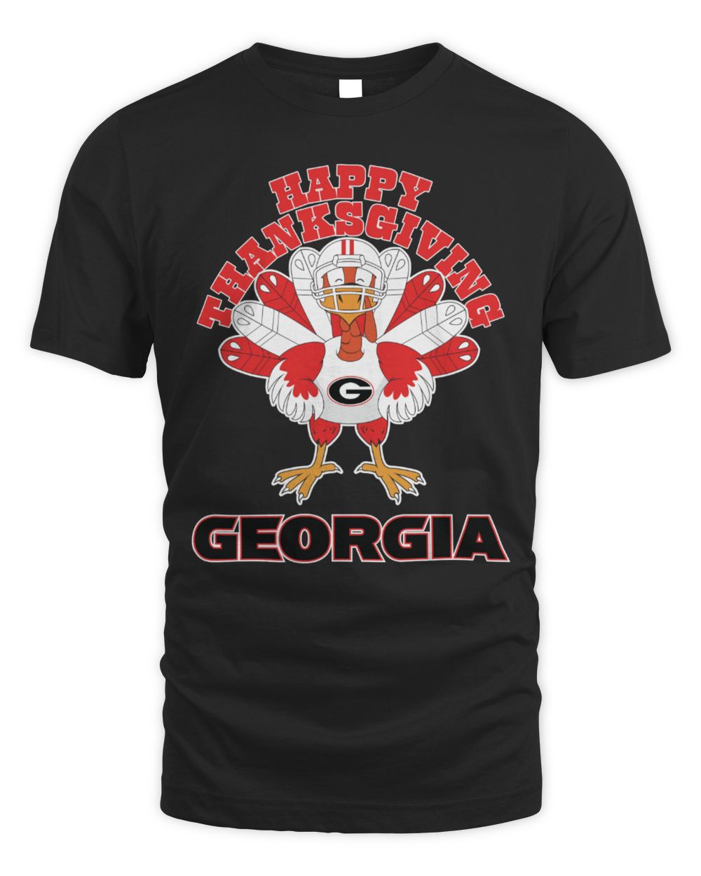 Georgia Bulldogs Happy Thanksgiving Turkey T-Shirt