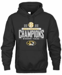 SEC Football Champions 2025 Missouri Tigers Logo Hoodie