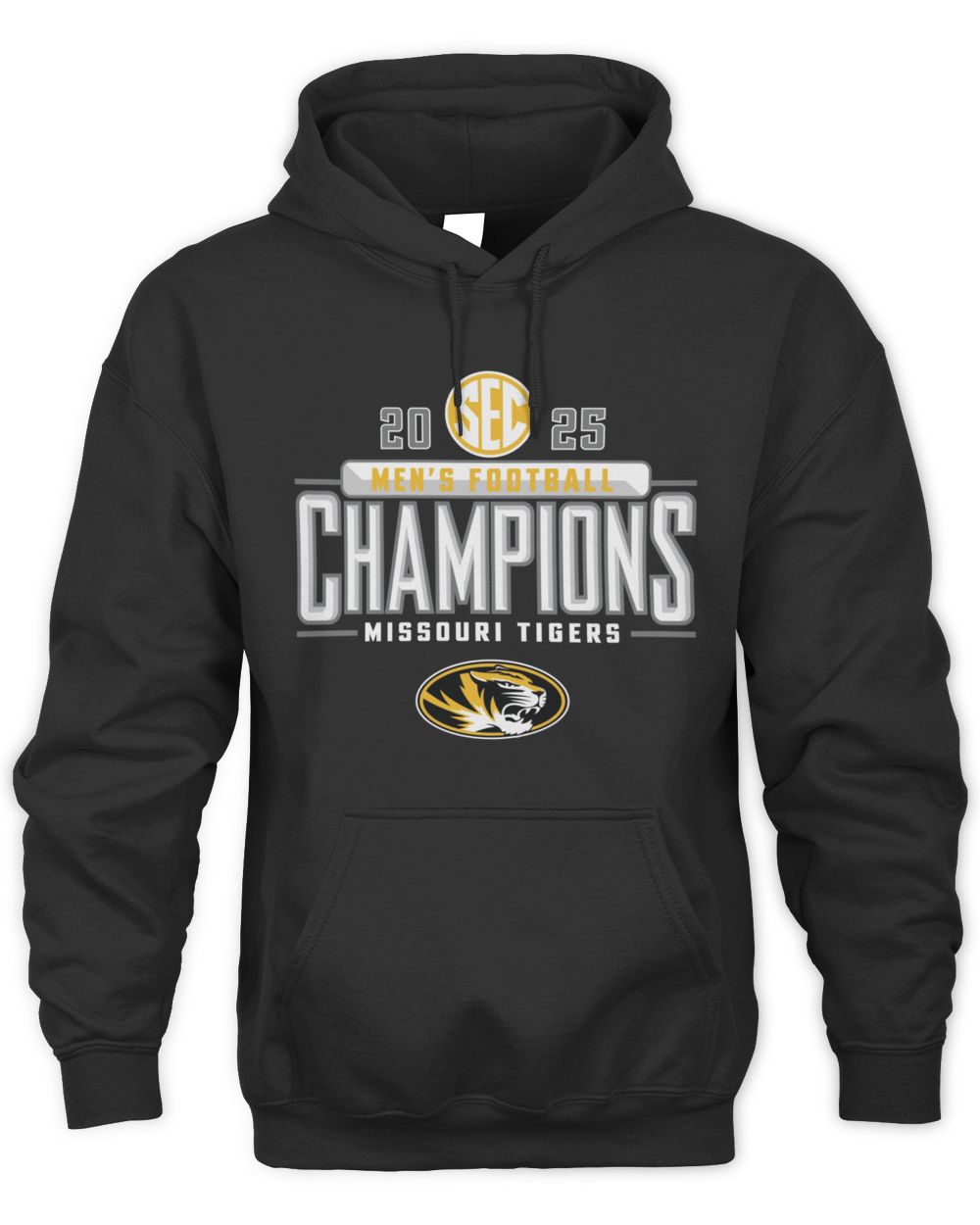 SEC Football Champions 2025 Missouri Tigers Logo Hoodie
