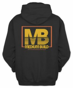 Medium Build Merch MB Logo Black Hoodie