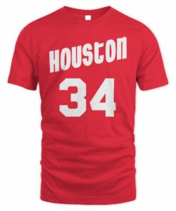Houston Rockets Hakeem Olajuwon 34 Hardwood Classics T-Shirt
