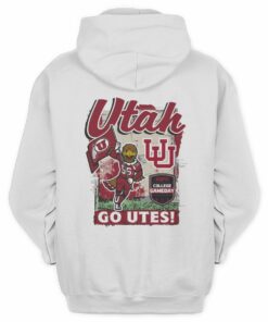 ESPN College Gameday Utah Utes Mascot Holding Flag Graphic Hoodie