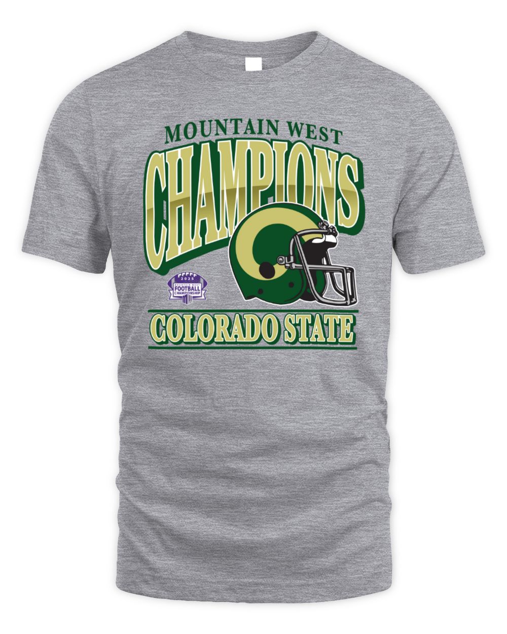 Colorado State Rams Helmet 2025 Mountain West Football Champions T-Shirt