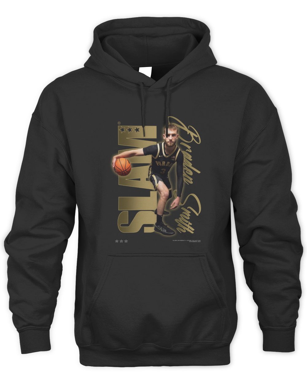 Braden Smith Slam Script Remix Heavy Black Basketball Hoodie