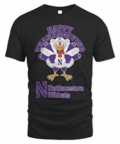 Northwestern Wildcats Happy Thanksgiving Turkey T-Shirt