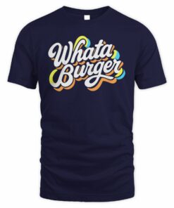 Whataburger Shop Navy Script Tee Shirt