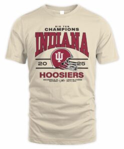 Big Ten Championship Shop Indiana Hoosiers White Homefield 2025 Big Ten Football Champions T Shirt