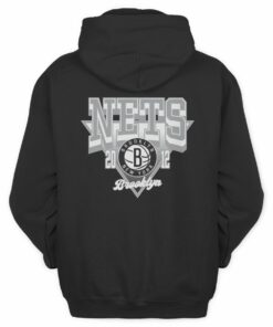 NBA Shop Brooklyn Nets Logo Athletic Never Over Black Official Hoodie
