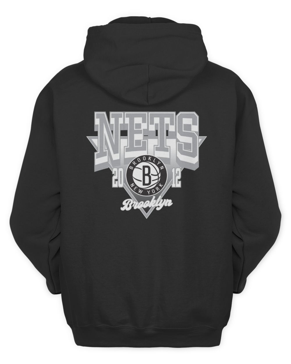 NBA Shop Brooklyn Nets Logo Athletic Never Over Black Official Hoodie