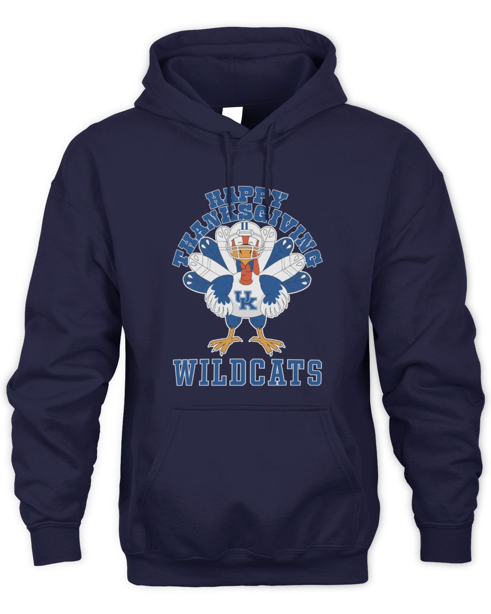 Kentucky Wildcats Turkey Helmet Happy Thanksgiving Hoodie