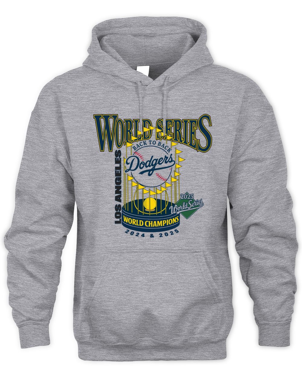 Los Angeles Dodgers 2024 2025 Back To Back World Series Vintage Hoodie