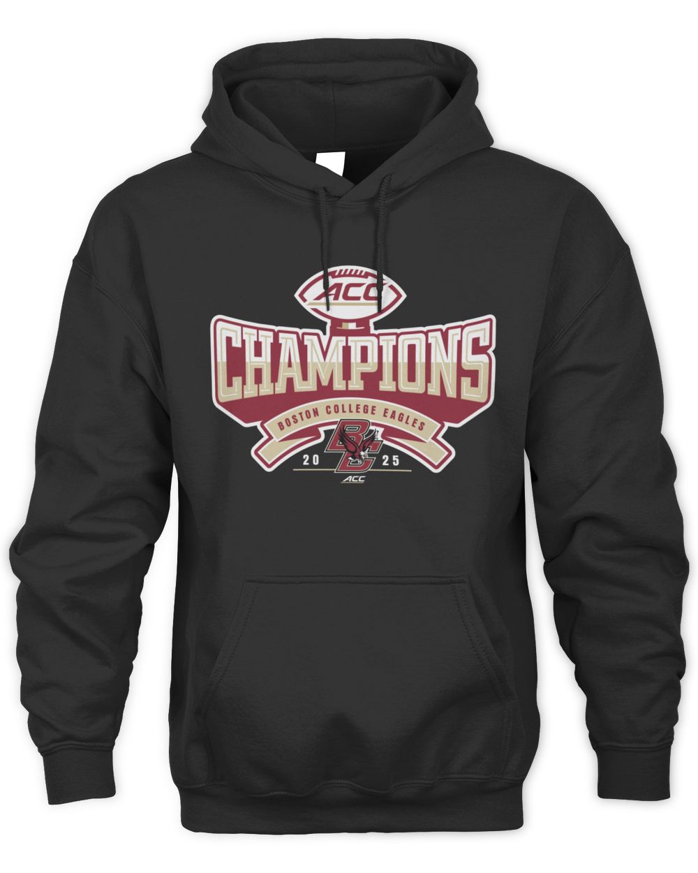Boston College Eagles Official ACC Football Champions 2025 Fan Hoodie
