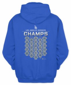 Los Angeles Dodgers 2025 Champs Jersey Roster World Series Hoodie